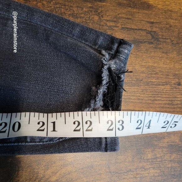 American Eagle Jeans 0 R Dream Jegging Curvy Hi Rise Crop Button Fly Black Wash - Picture 10 of 12